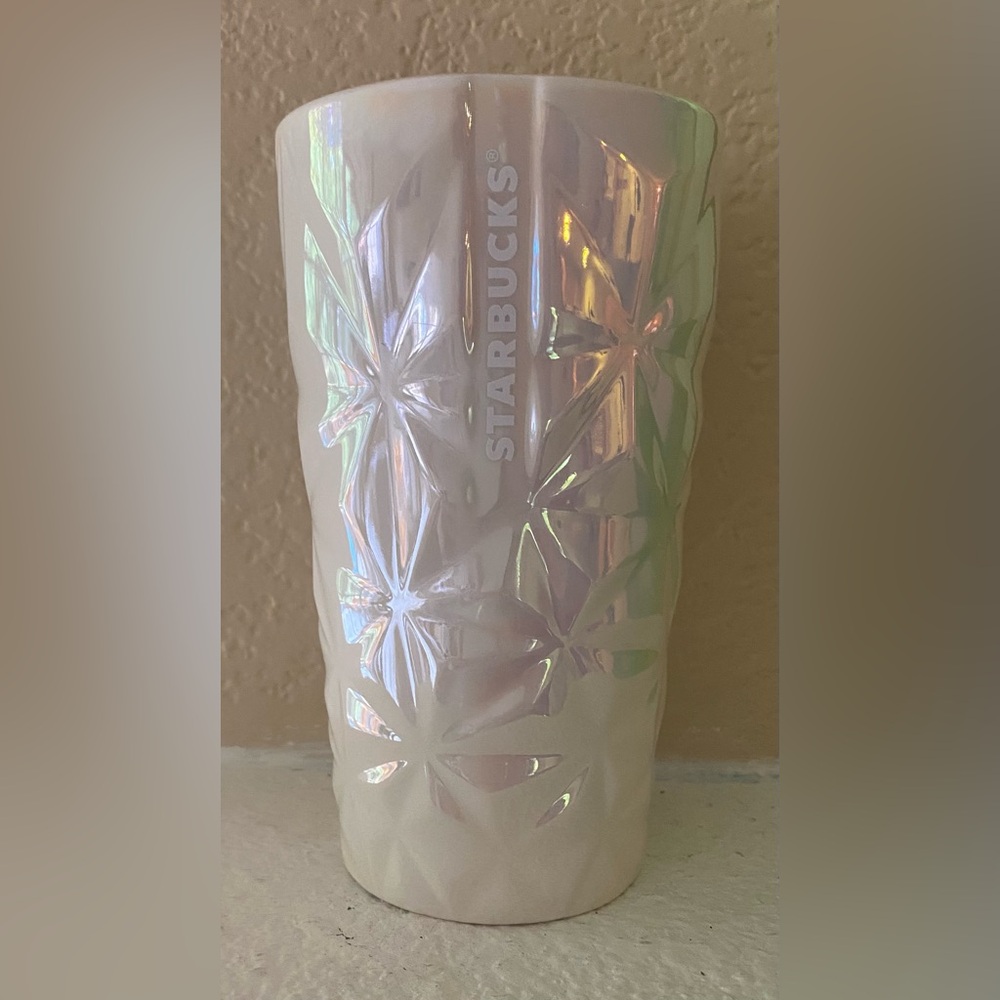2023 STARBUCKS iridescent pink peppermint 12 oz collectors mug